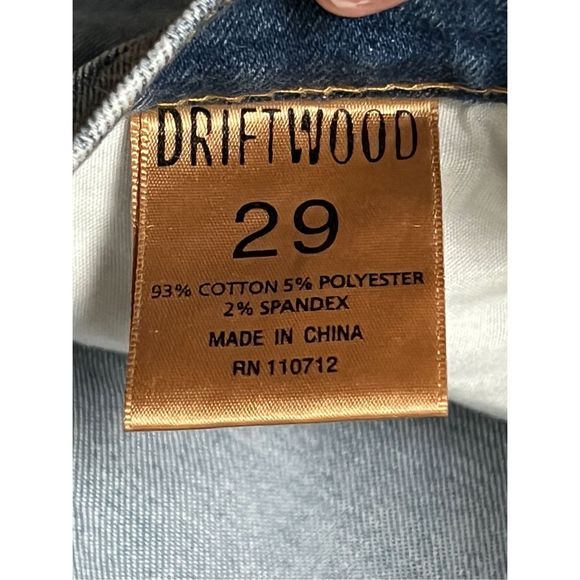 Driftwood Kelly Flower Embroidered Light Wash Jeans Size 29x31 - Picture 4 of 5
